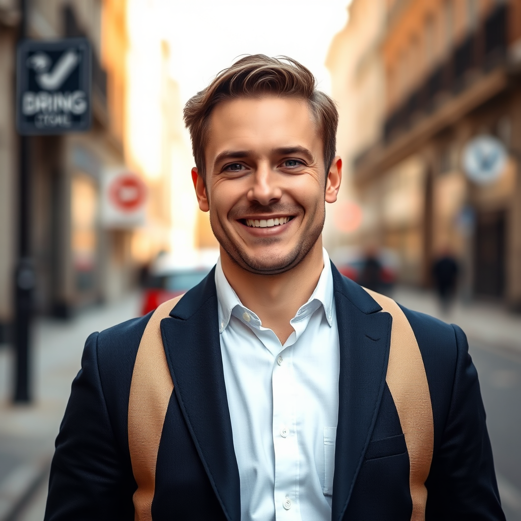 Driving instructor headshot, friendly professional man in Dublin