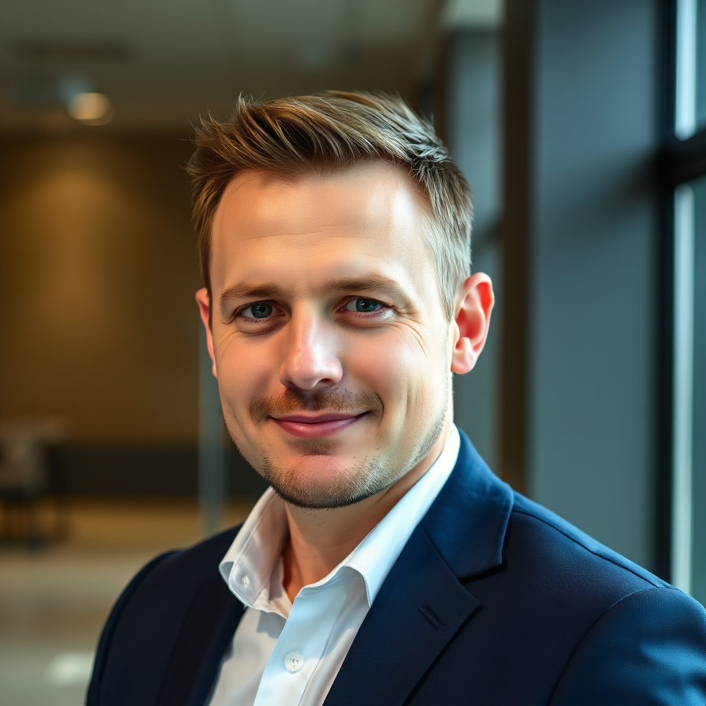 Headshot of Dara Byrne solicitor in Limerick with modern editorial lighting