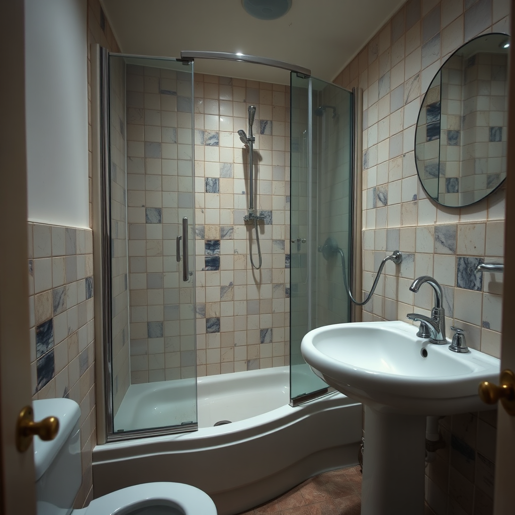 Before: compact bathroom in Drumcondra prior to wet room conversion