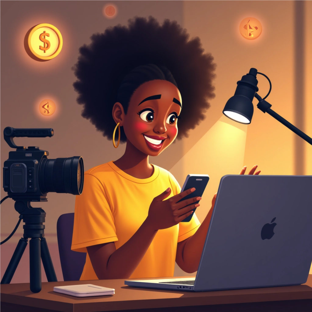 An abstract and vibrant image representing the world of music. Envision a swirling vortex of musical notes and sound waves, rendered in a dynamic and colorful style. The lighting should be energetic and pulsating, reflecting the rhythm and energy of music. The color palette should be a mix of bright and bold colors, creating a sense of excitement and movement. The camera angle should be a close-up shot, emphasizing the intricate details of the musical elements. Consider incorporating elements like musical instruments or headphones to enhance the connection to music.