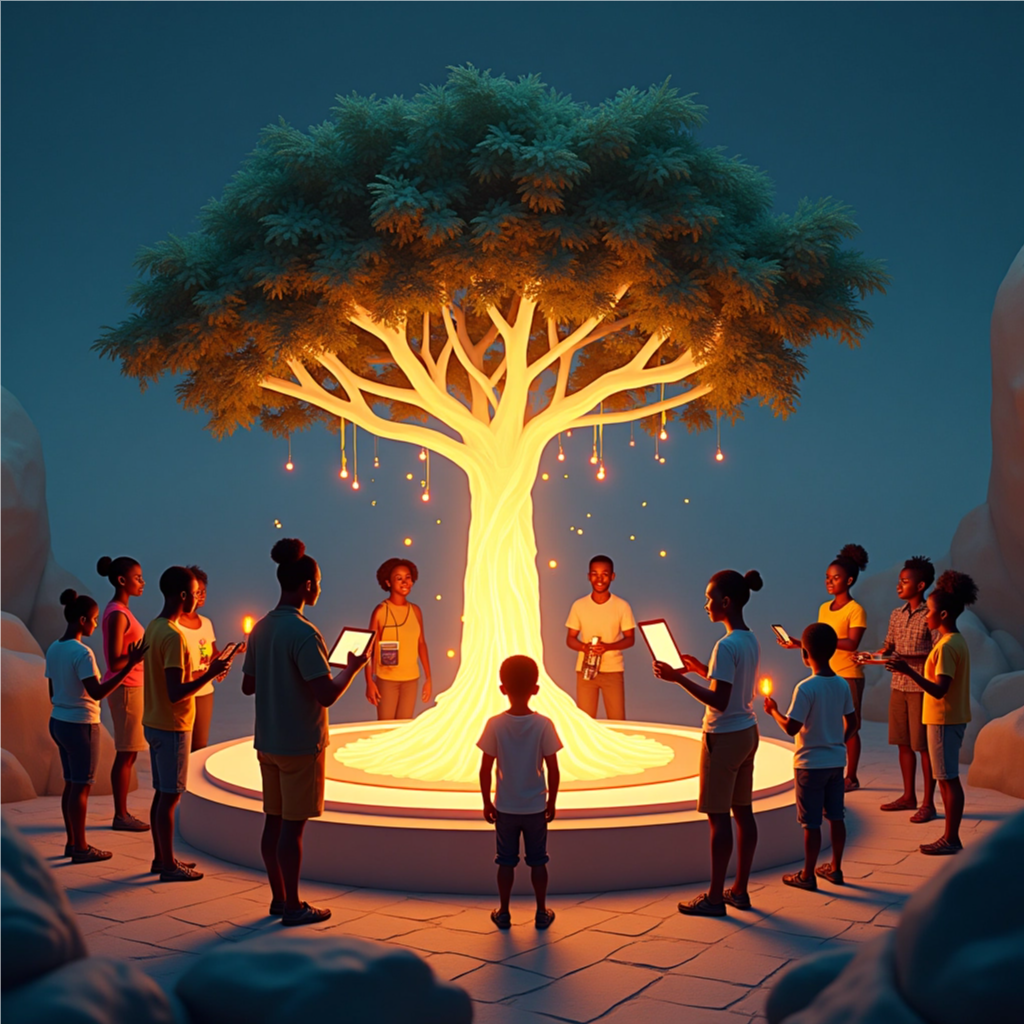 An abstract and vibrant image representing the world of music. Envision a swirling vortex of musical notes and sound waves, rendered in a dynamic and colorful style. The lighting should be energetic and pulsating, reflecting the rhythm and energy of music. The color palette should be a mix of bright and bold colors, creating a sense of excitement and movement. The camera angle should be a close-up shot, emphasizing the intricate details of the musical elements. Consider incorporating elements like musical instruments or headphones to enhance the connection to music.