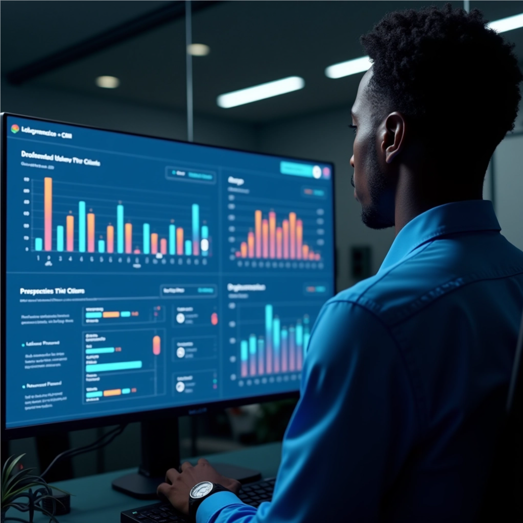 A photorealistic image of a graduation ceremony, with graduates in gowns smiling and holding diplomas. African patterns should be incorporated in the background subtly. Lighting should be warm and celebratory.