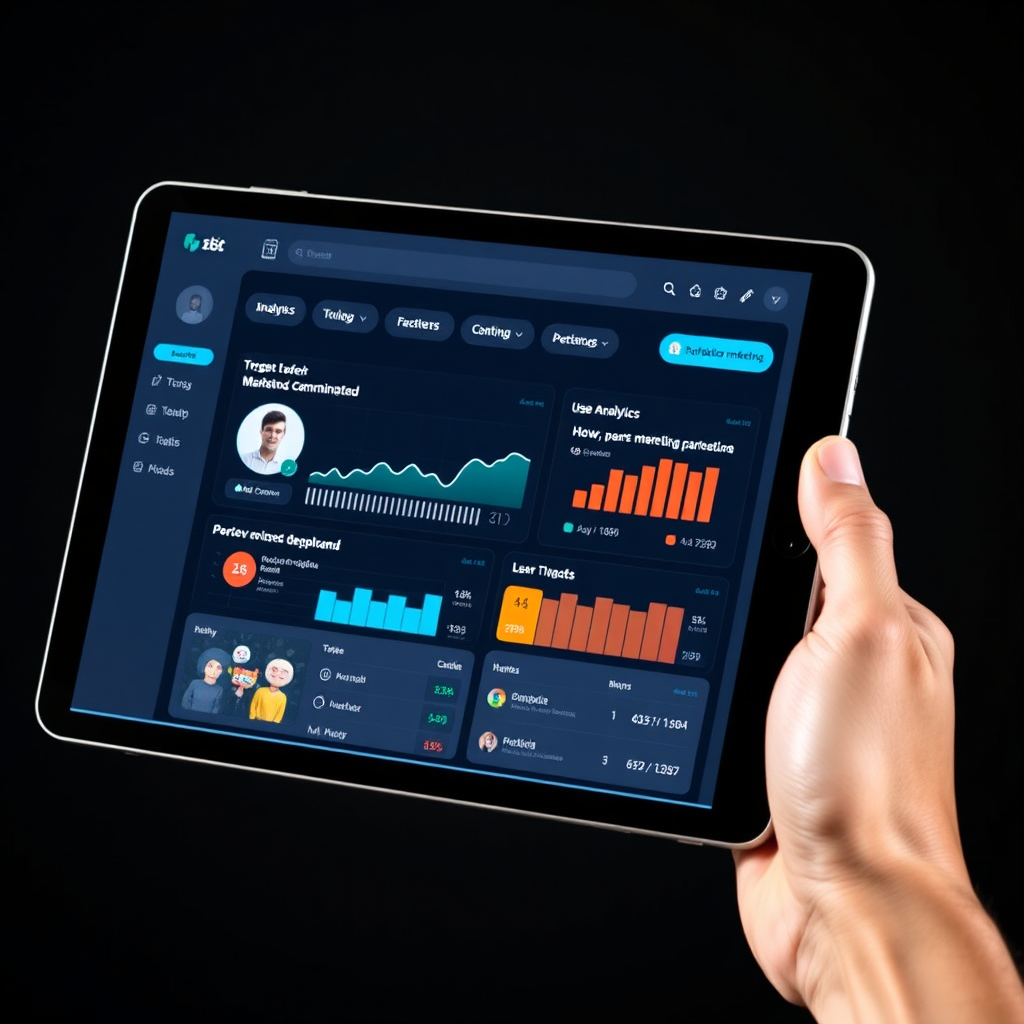 AI-generated marketing campaign concept on a tablet