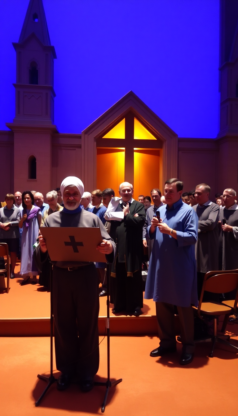 A photorealistic image representing ethical guidance. Depict a compass with the needle pointing towards a distant light on a mountaintop. The surrounding landscape is rugged, representing the challenges of life. The compass symbolizes guidance and direction. The lighting is dramatic and hopeful. Technical specs: 4K resolution, high quality.
