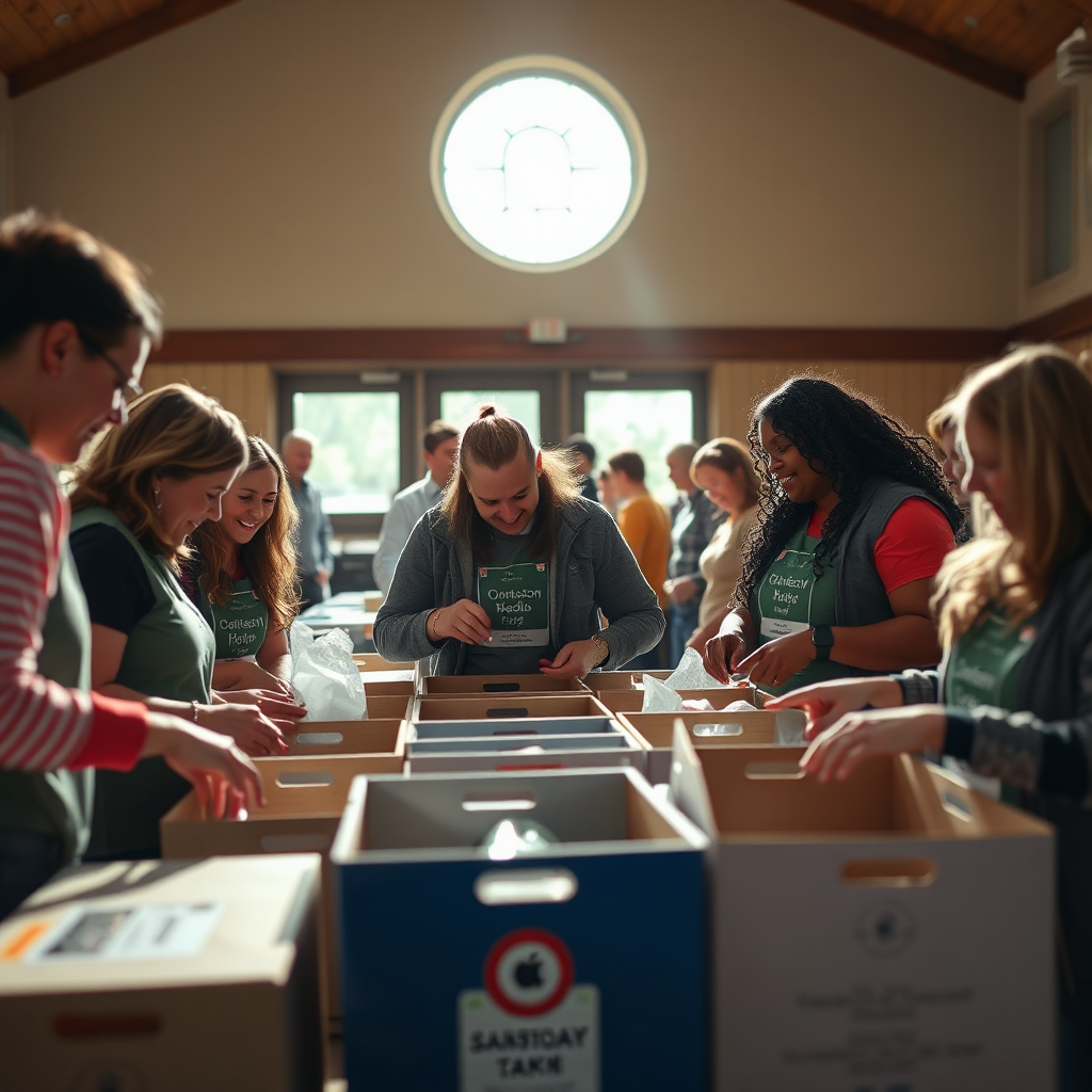 Volunteers supporting the ministry