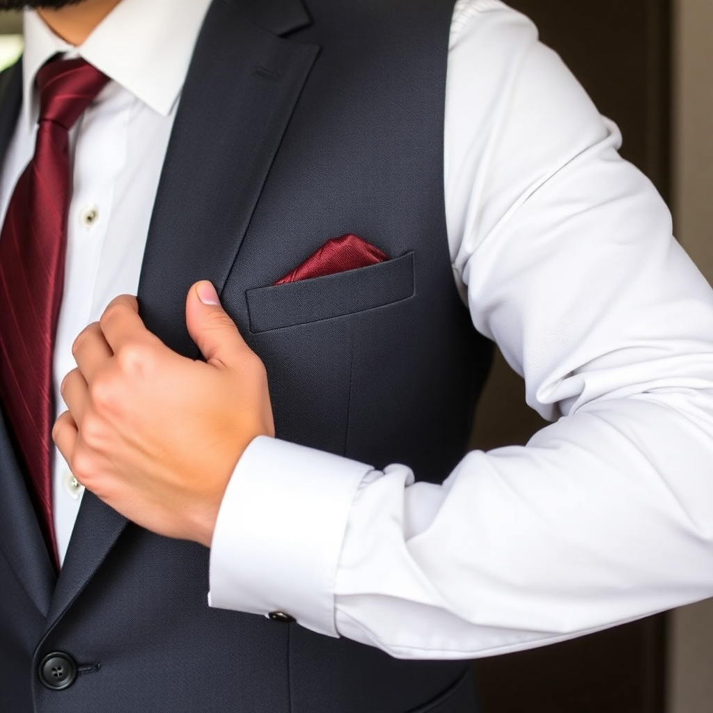  A custom-fit suit being tailored to a client, symbolizing personalized solutions. Use a professional and detail-oriented style.