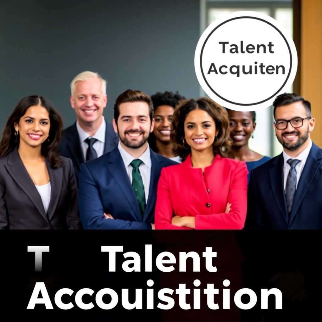 A diverse group of accounting and finance professionals, symbolizing talent acquisition. Use a professional and inclusive style.