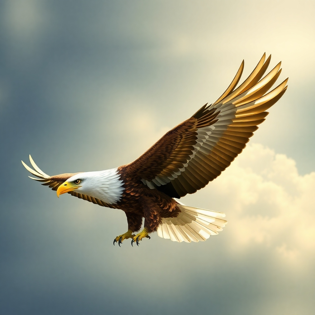  A visual representation of financial freedom, such as a soaring eagle. Use an aspirational and empowering style.