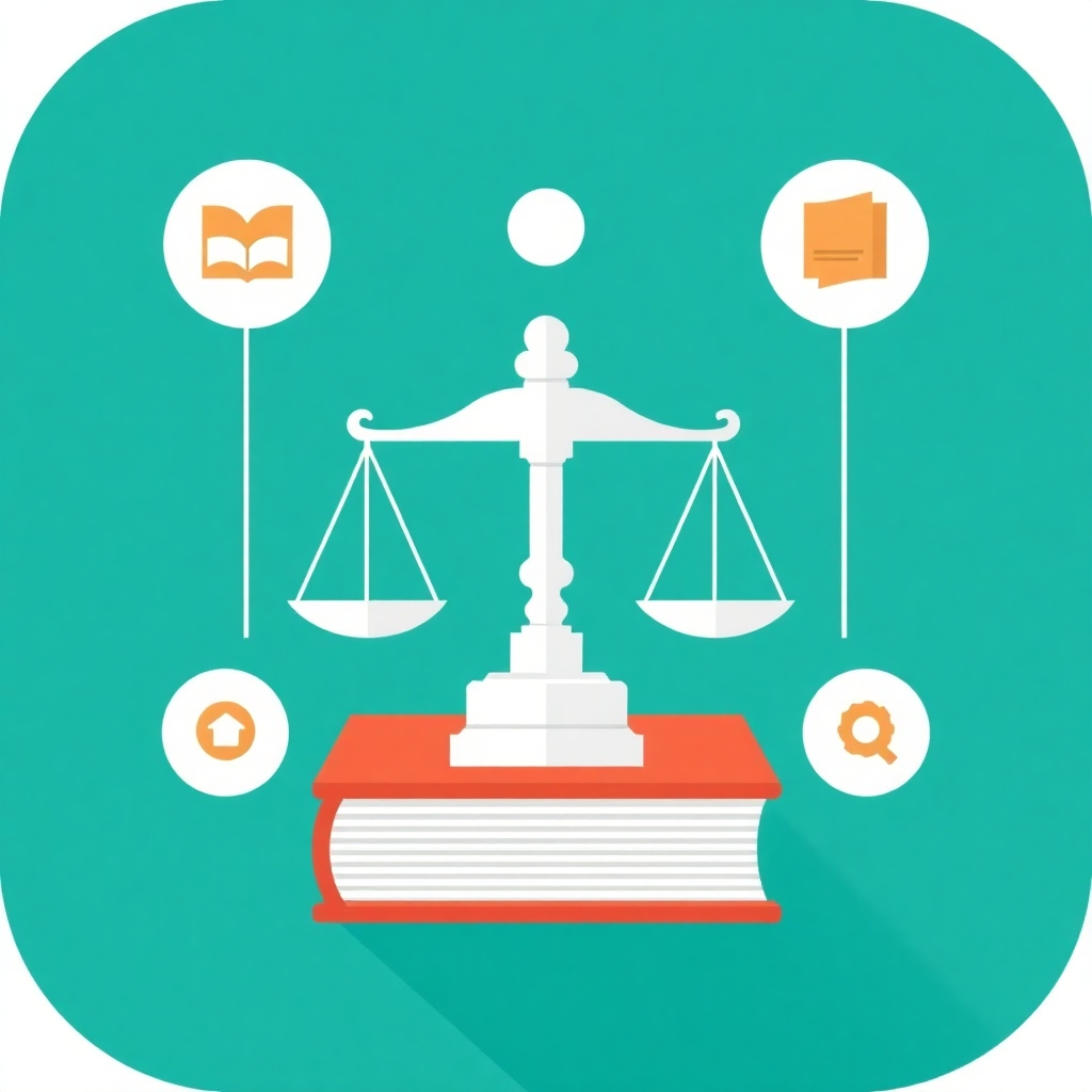 A visual representation of the legal framework, such as a law book. Use a professional and legal style.