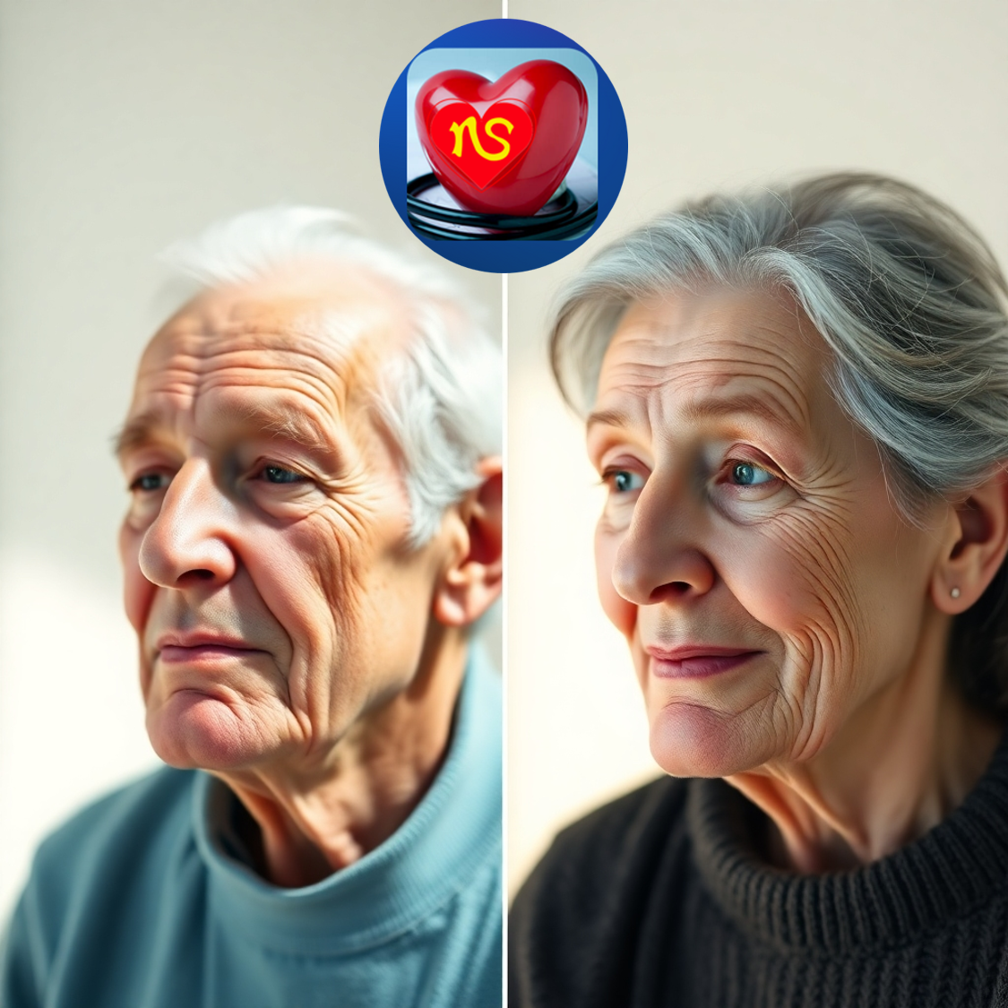Create an image illustrating the concept of anti-aging. Depict an older individual looking younger and more vibrant through the use of stem cell therapy. Utilize before-and-after style imagery. The lighting should be bright and optimistic, emphasizing the positive changes. 4K resolution.