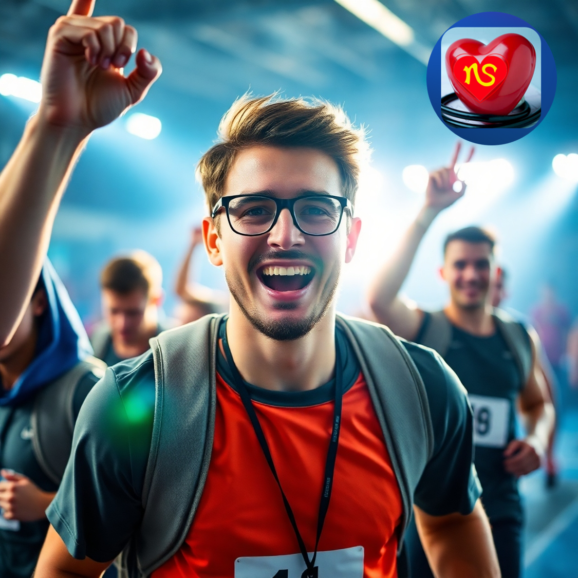 Create an image showcasing a person with high energy levels participating in activities. The lighting should be bright and energetic. 4K resolution.