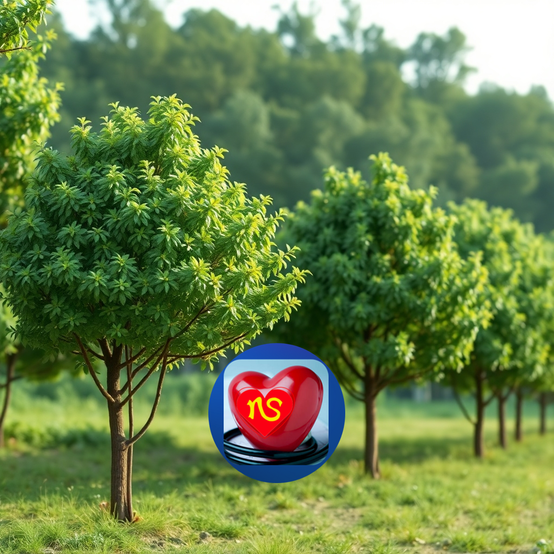 Create an image of healthy trees growing in a lush environment. 4K resolution.