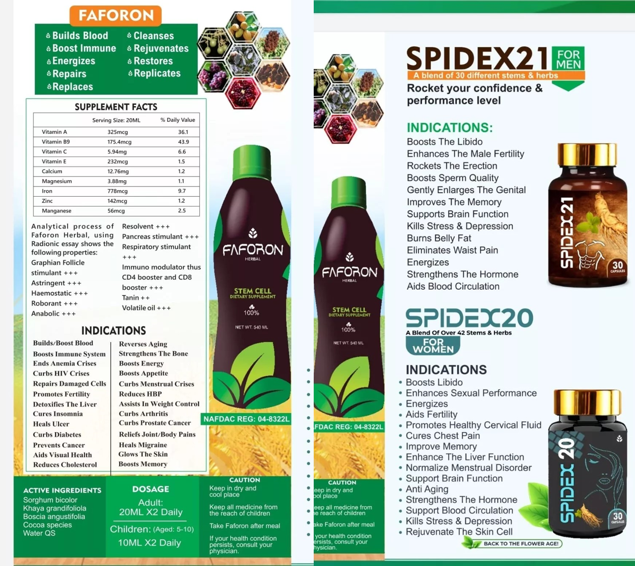  Create an image showing the nutritional value present in the supplement. 4K resolution.