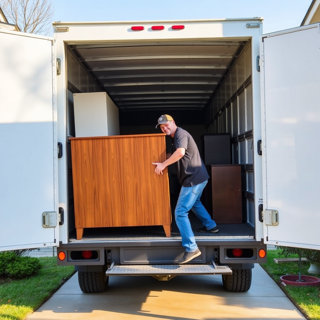 Junk Hunks crew photo showing friendly workers loading furniture