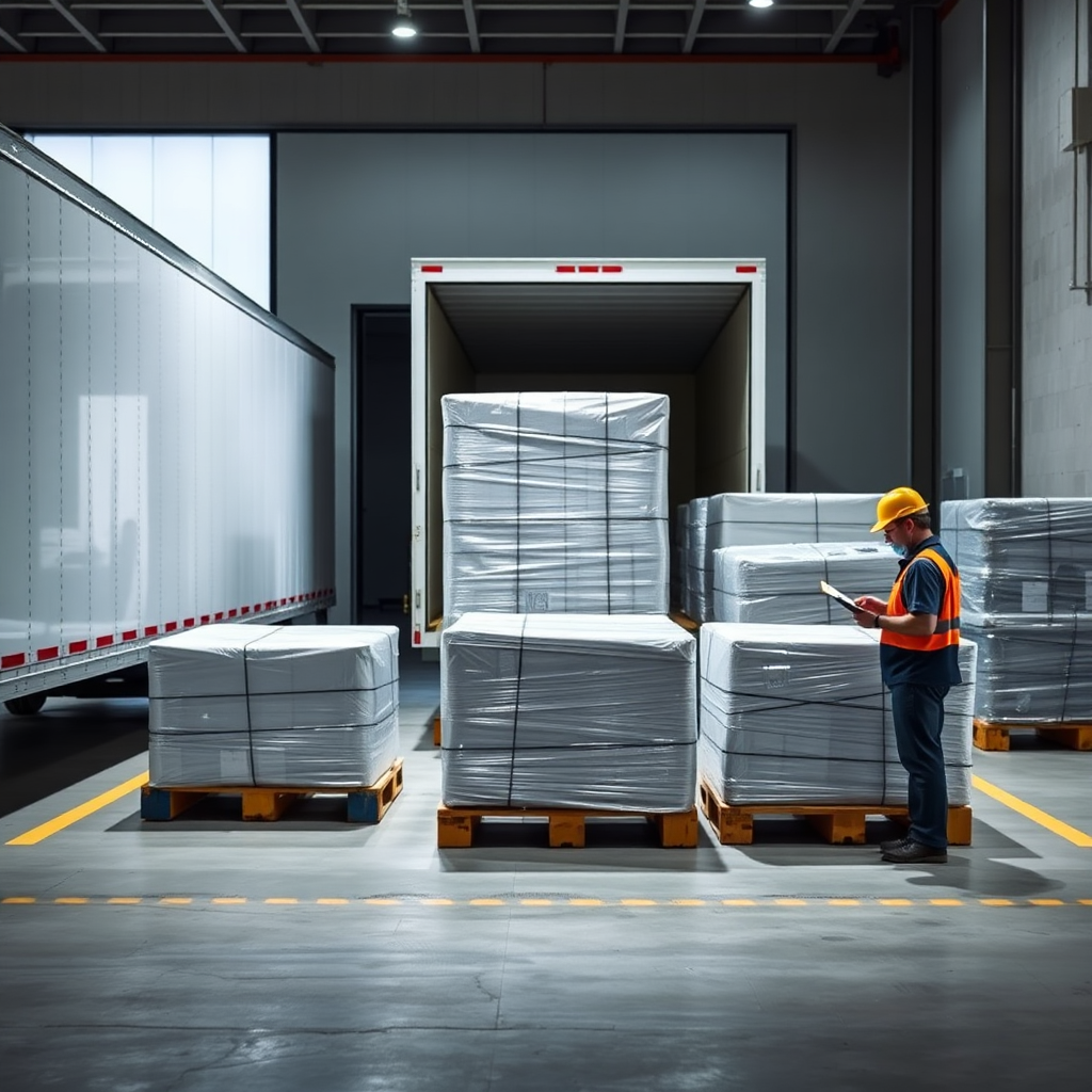 LTL trailer at a loading dock