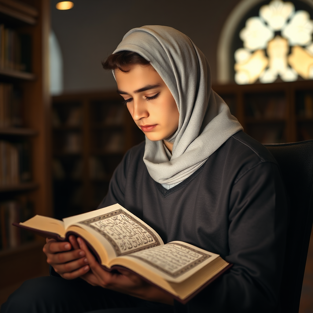 Student focused on Quran memorization