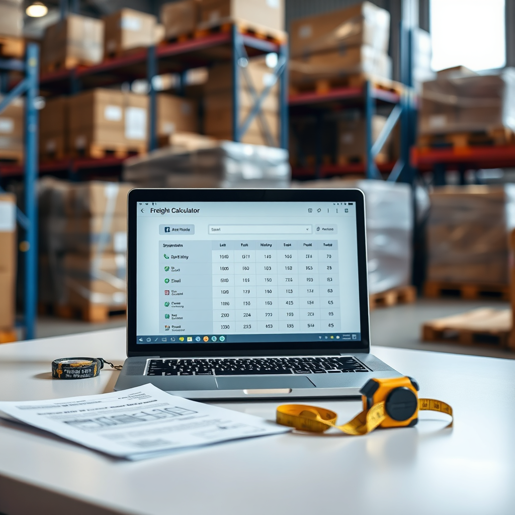 Logistics workspace with freight planning tools