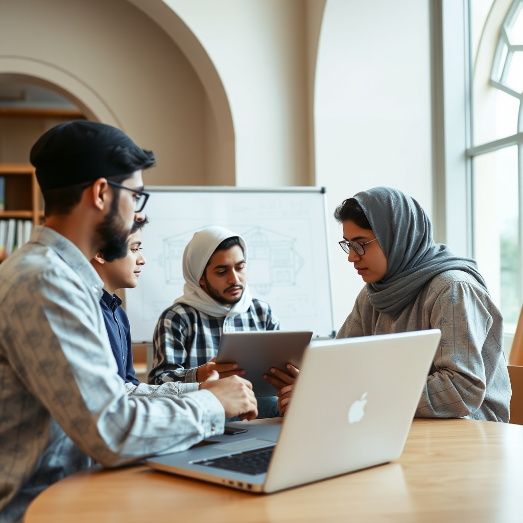 Older students engaged in critical thinking and advanced studies