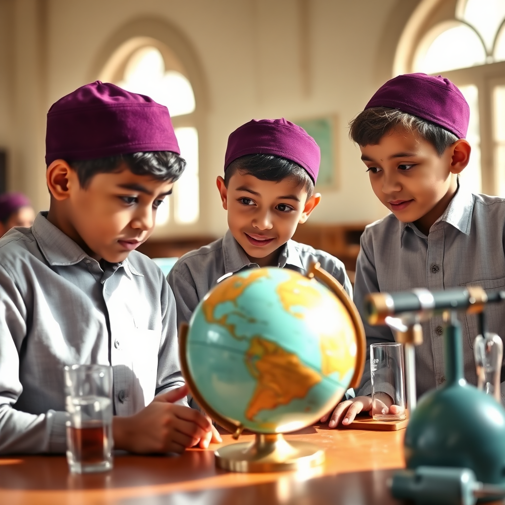 Students engaging in science and social studies