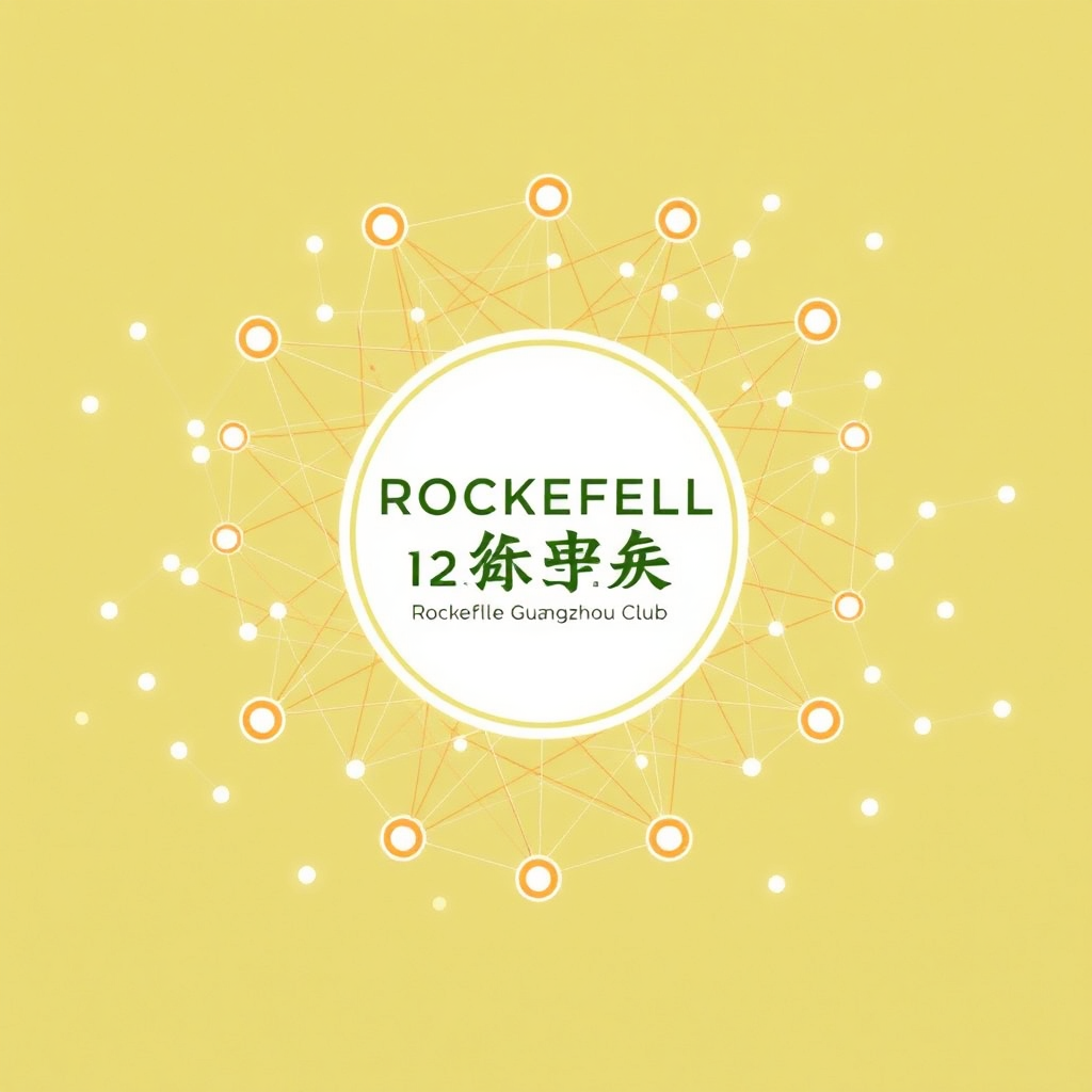A visual representation of connections and relationships formed within the Rockefeller China Guangzhou Club. The image could feature interconnected lines or nodes, symbolizing the network of members and their collaborations. The overall effect should be dynamic and convey the club's role in fostering meaningful connections.