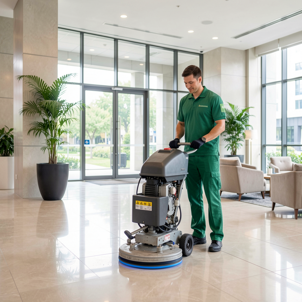 Cleaners at work