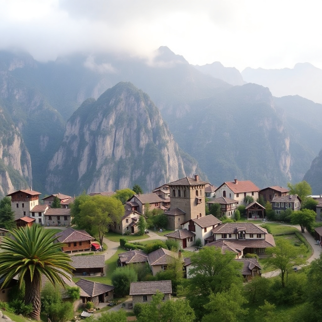 Create a photorealistic image of a traveler enjoying a scenic view from a budget-friendly accommodation. The traveler should be smiling and relaxed, demonstrating the enjoyment of the experience despite the lower cost. The background should showcase the natural beauty of the destination. The lighting should be warm and inviting, highlighting the value of budget-friendly travel. The color palette should be bright and cheerful, reflecting the affordability and accessibility of the experience.