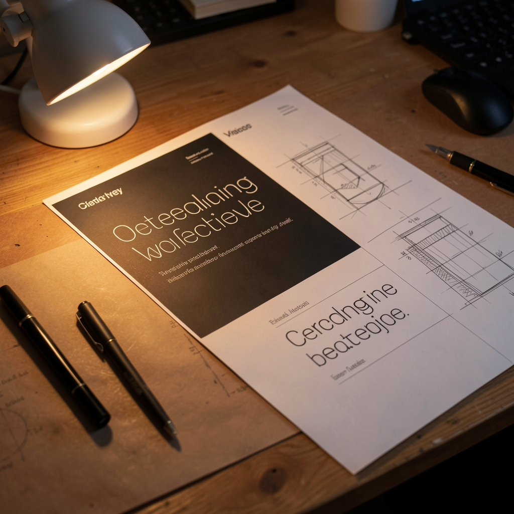 Drafting desk with wireframes