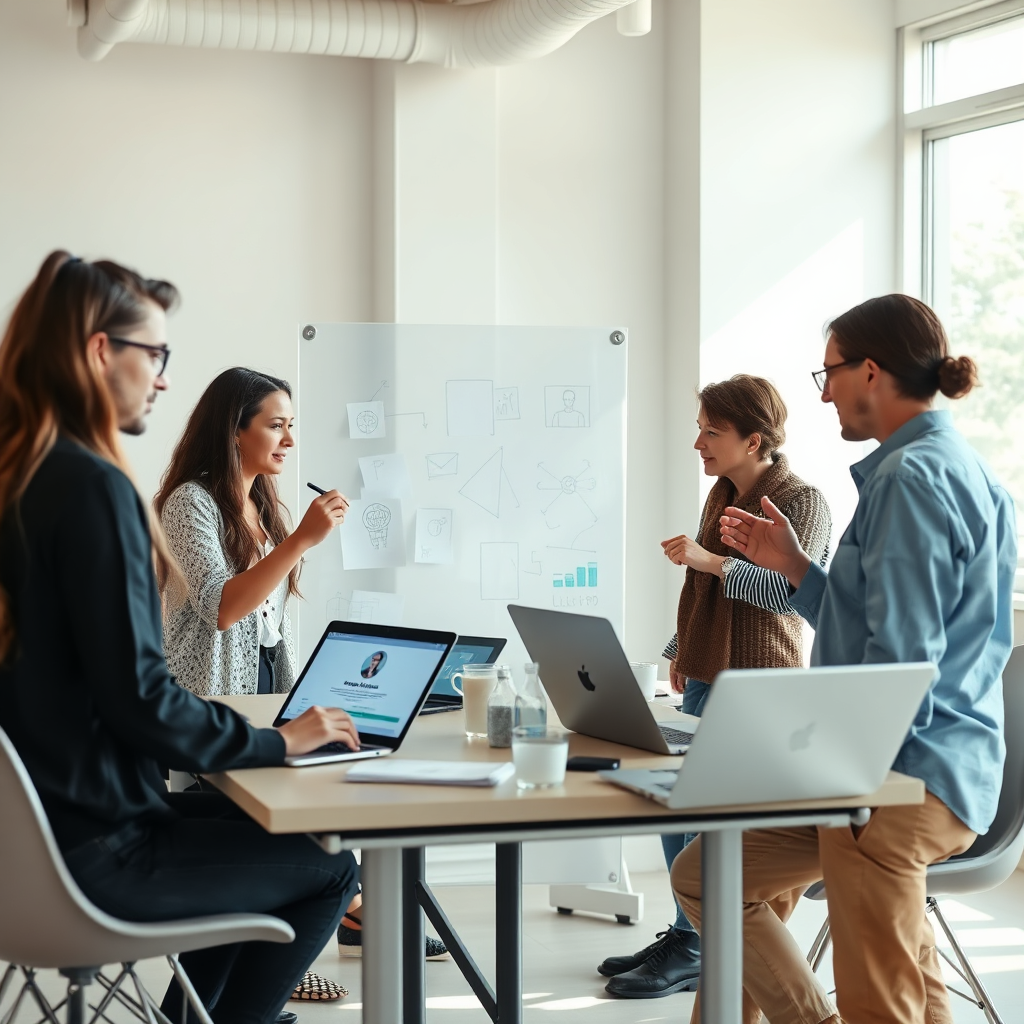 Creative strategy team at work