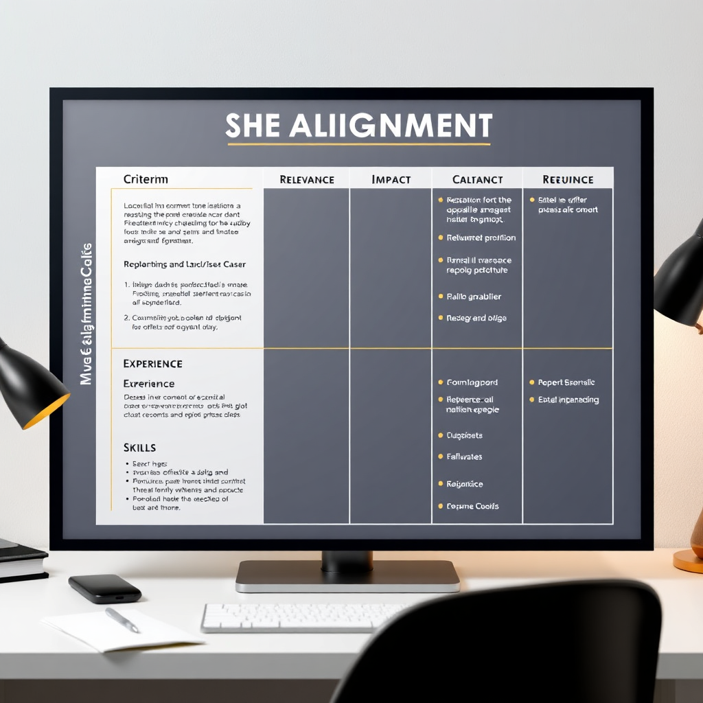 Resume alignment matrix visual