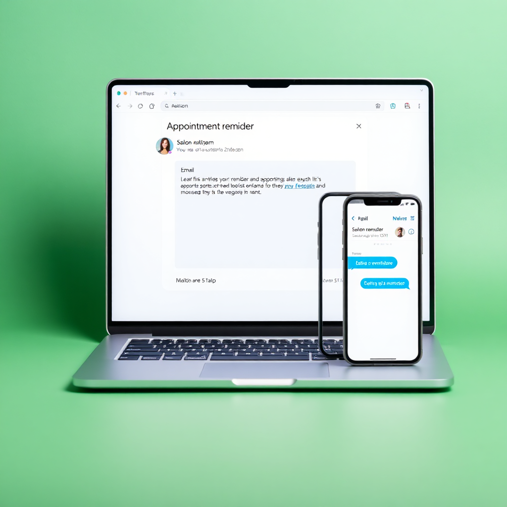 Appointment reminders on laptop and phone