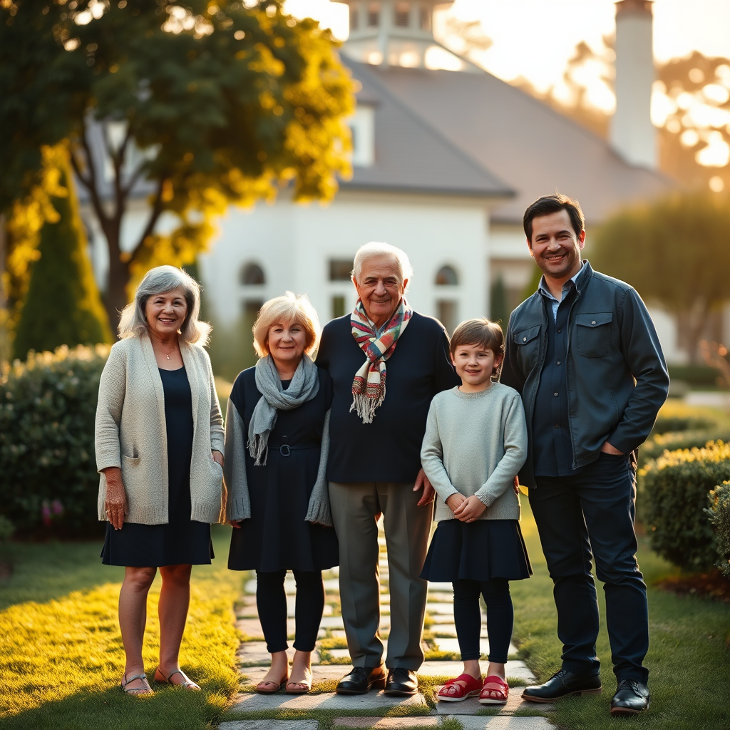 Wealthy professional family enjoying life