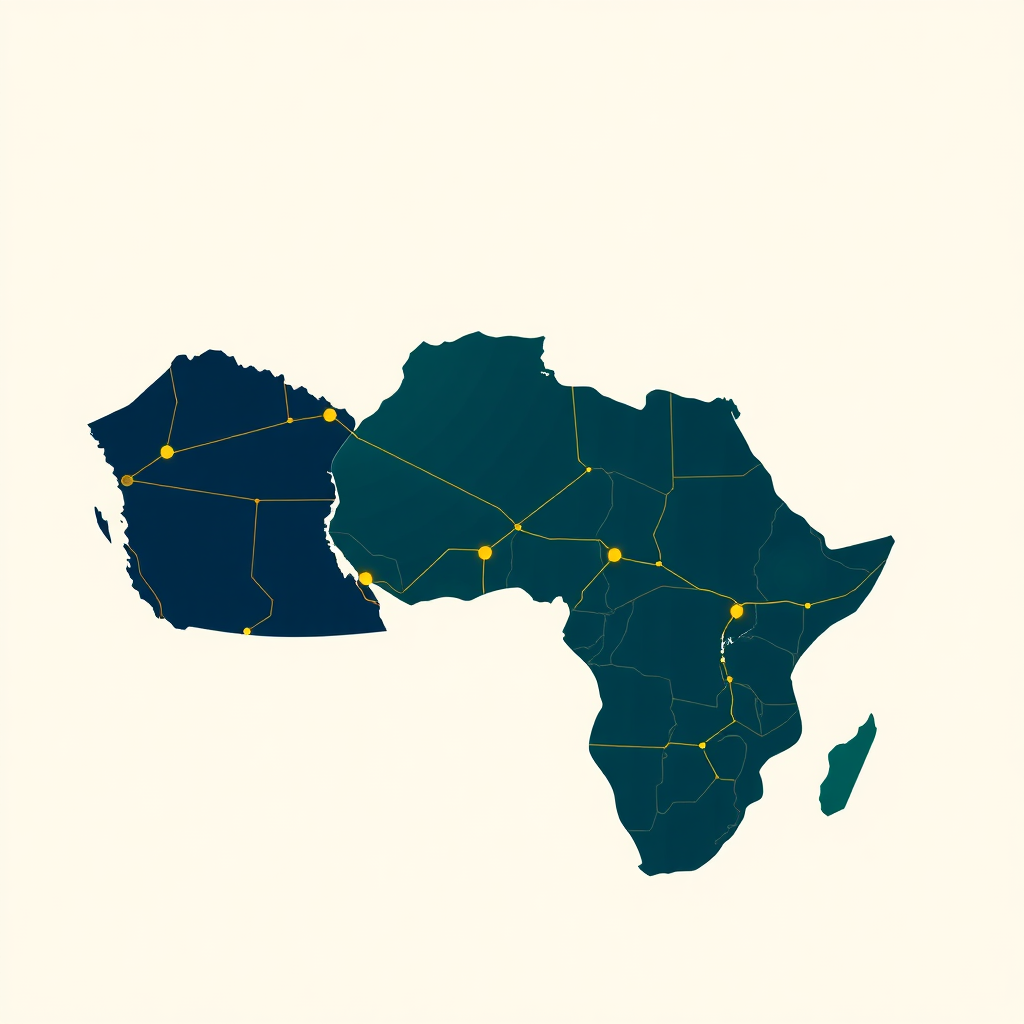 Abstract illustration of global connection