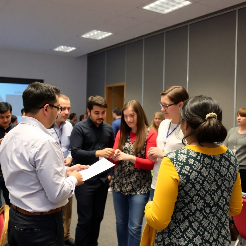 People participating in an interactive workshop
