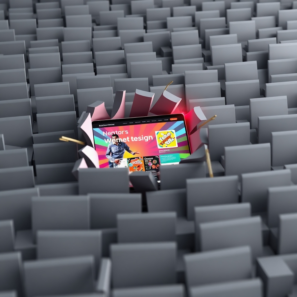 Website-Design, das sich von der Masse an Standard-Websites abheb