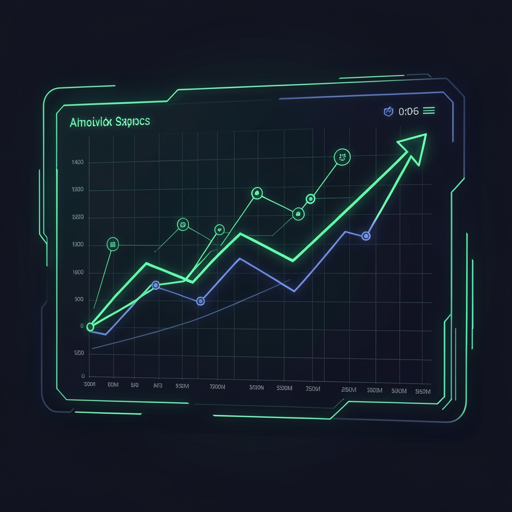 Abstract Financial Growth Visualization Graphic