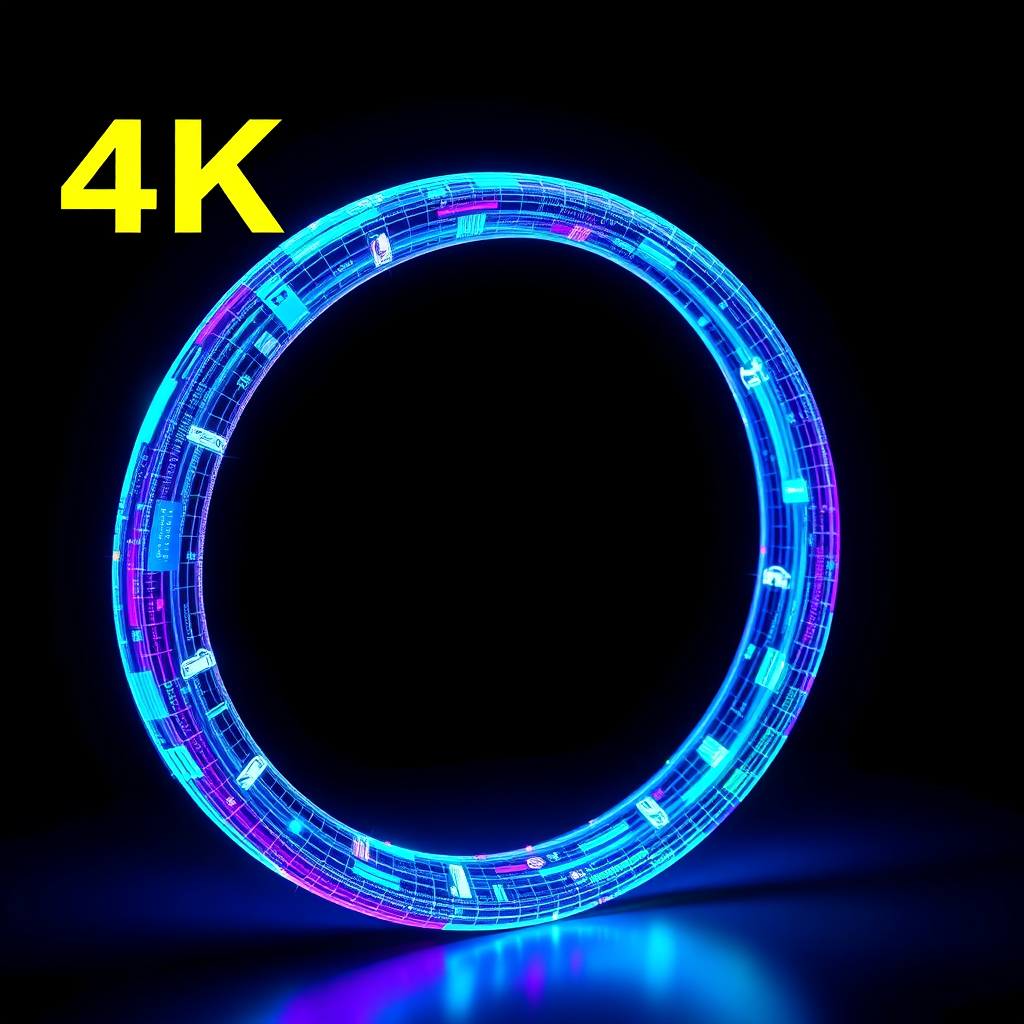 A 4K image showcasing a continuous, looping data stream visualized as a Möbius strip. The strip is brightly colored and glows against a dark background, symbolizing uninterrupted flow. Small icons representing various industries (e.g., manufacturing, finance, logistics) are embedded within the data stream. The camera angle is a dynamic, rotating view, highlighting the continuous nature of the process. Color palette consists of vibrant blues, purples, and greens. Inspiration from mathematical visualizations and abstract data representations.