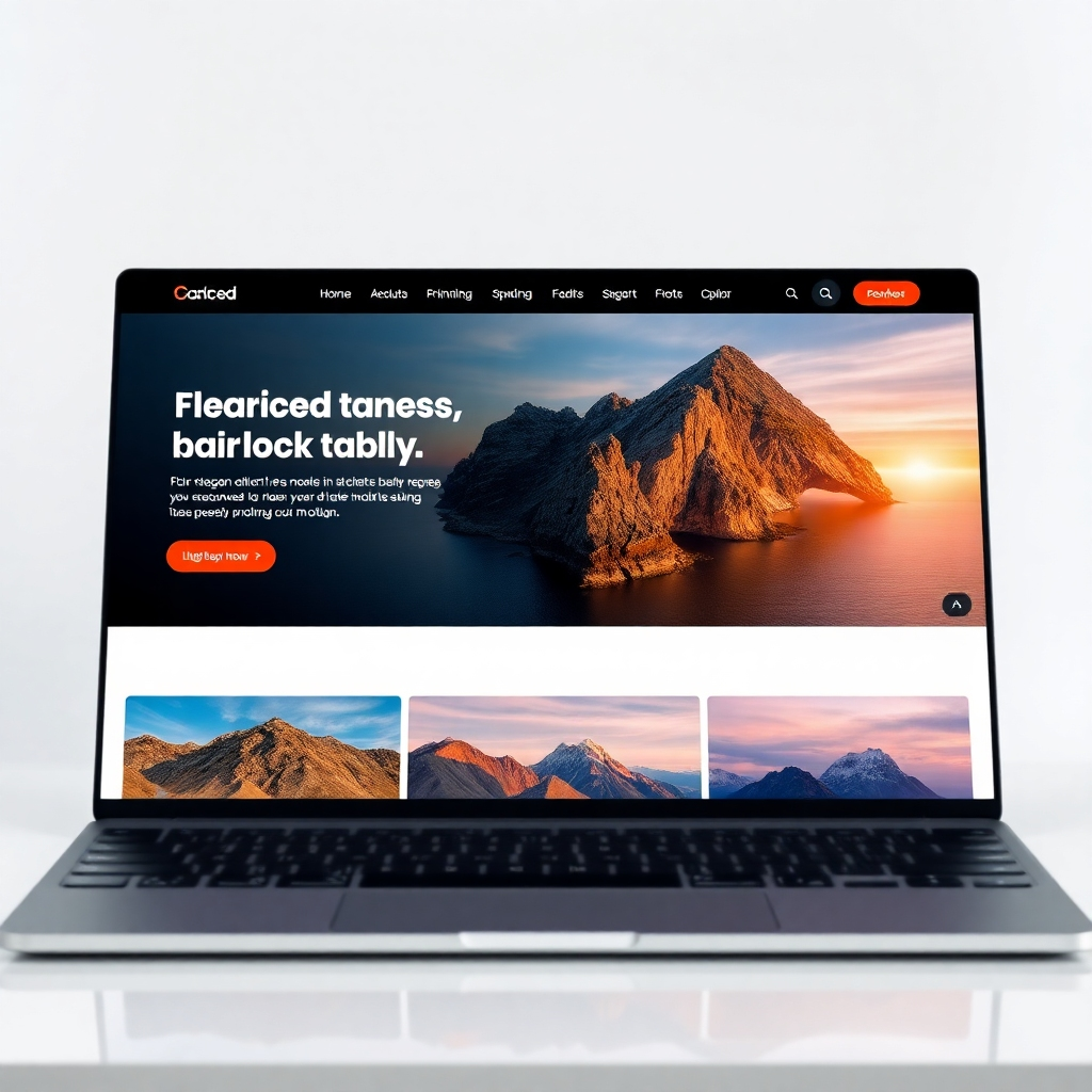 A photorealistic image showcasing a website with stunning, high-resolution photos and videos.  The visuals should be sharp, vibrant, and relevant to the website's content.  The website's layout should be clean and uncluttered, allowing the visuals to take center stage. The overall style should be modern and sophisticated.