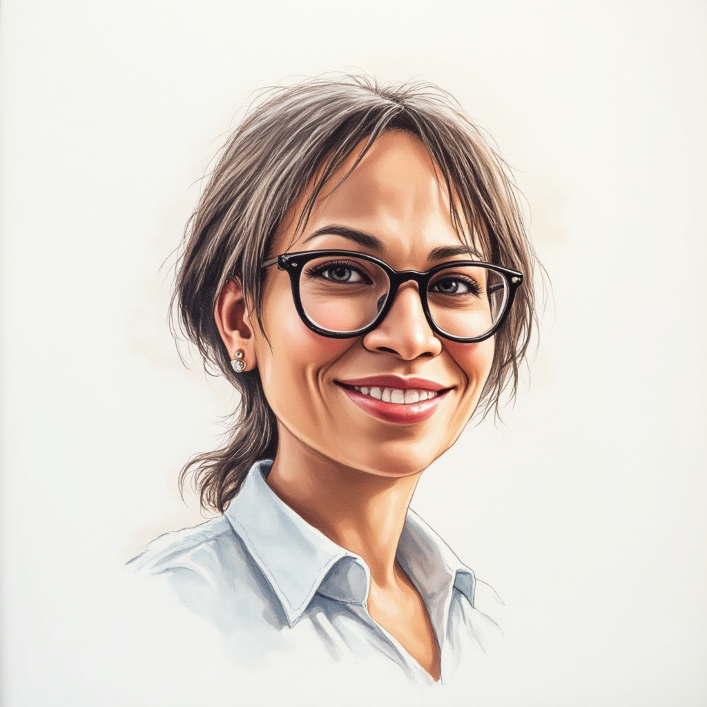 A watercolor portrait in progress, showing the fluidity and transparency of the medium. Soft, natural light. Style: Impressionistic watercolor. Technical specs: 4K, emphasis on textures.