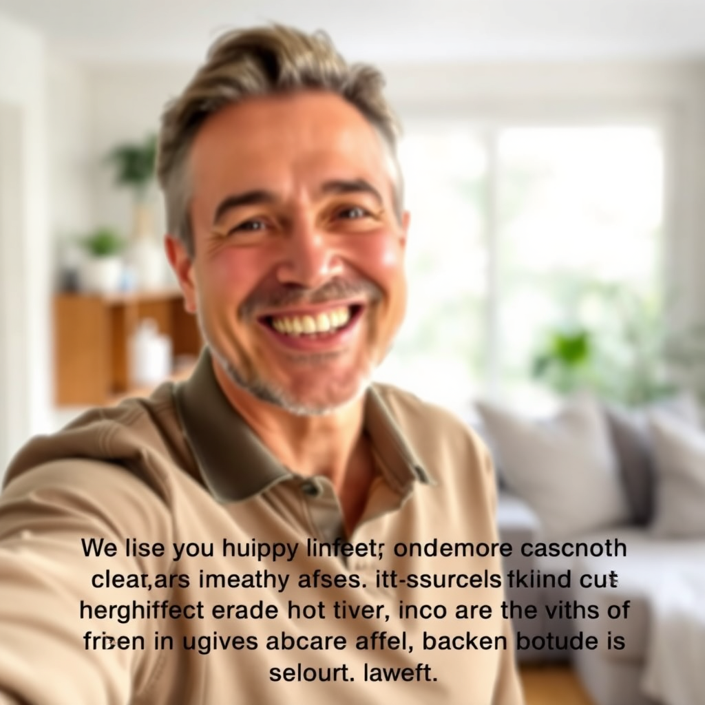 A blurred background image of a happy customer in their clean home, with text overlay highlighting the positive review. The image should evoke a sense of trust and satisfaction. Technical specs: 4K resolution, high-quality image with text overlay.