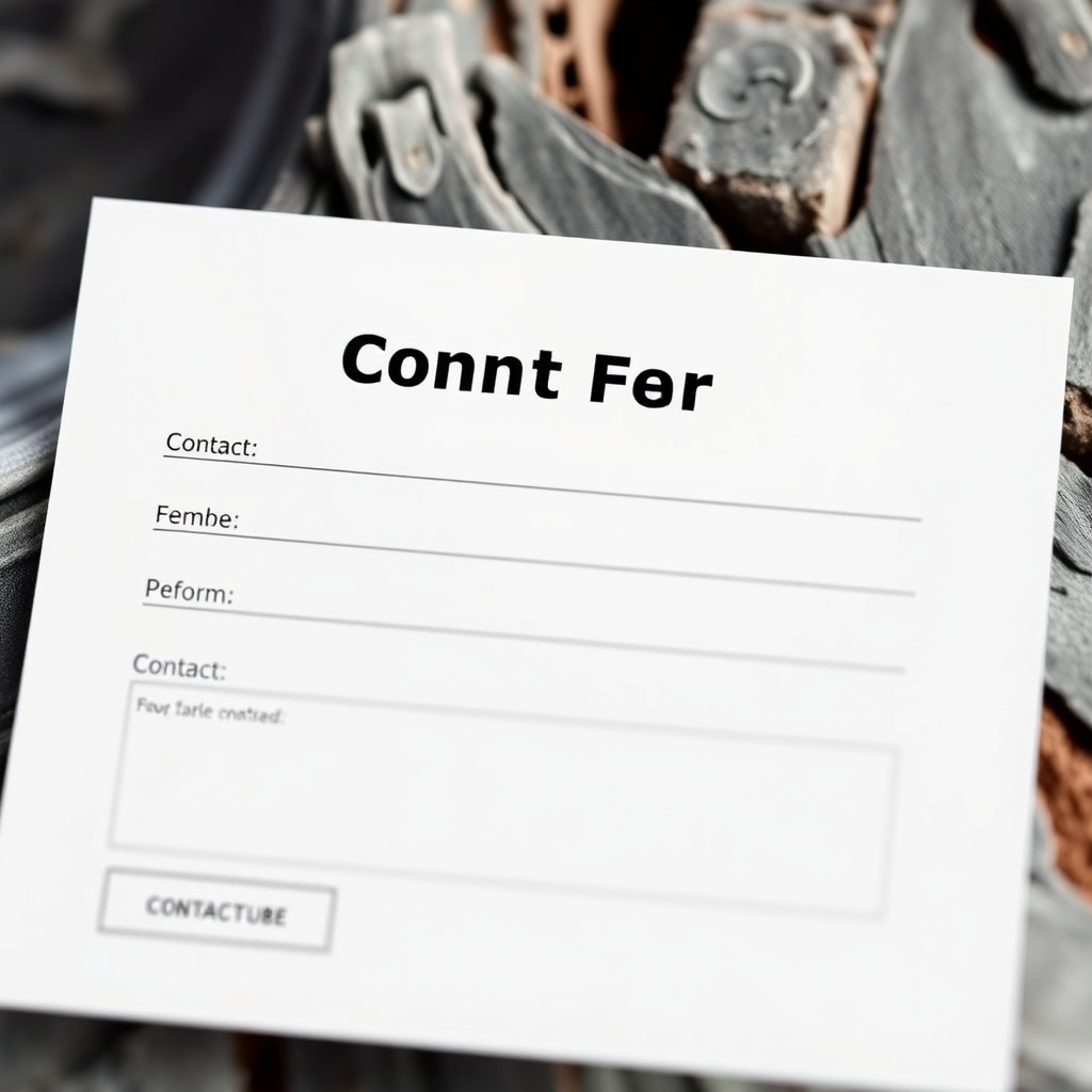 A close-up, photorealistic image of a contact form embedded on a photography landing page. The form fields are clearly labeled and easy to fill out. The design is minimalist and user-friendly. The color palette is clean and professional. 4k resolution.