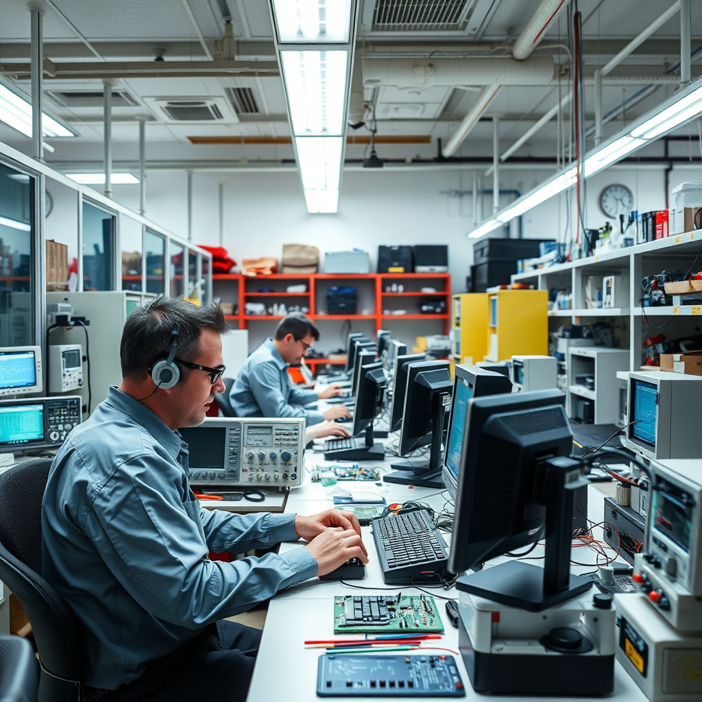 Lab equipment and technicians