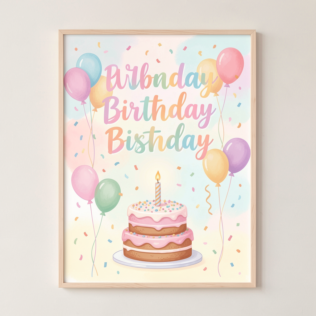 Birthday blessing print