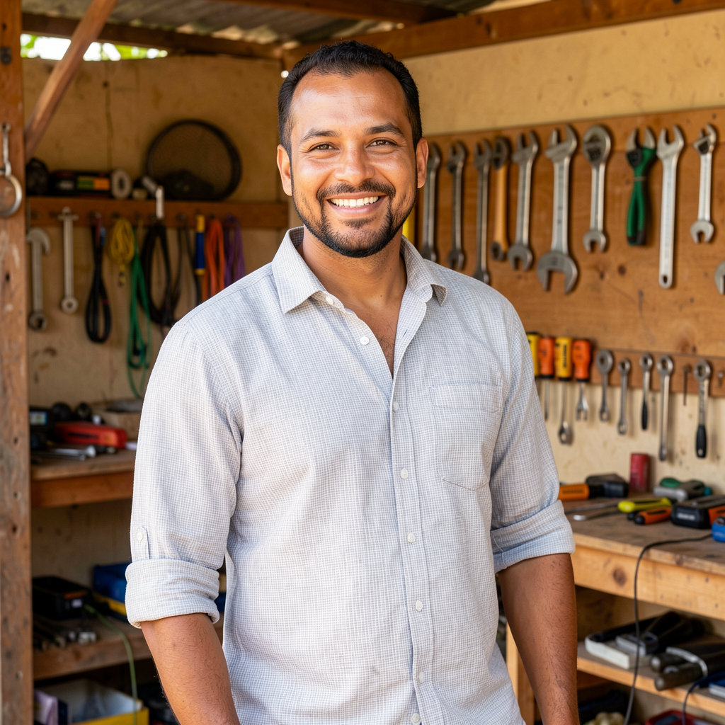 Customer testimonial portrait
