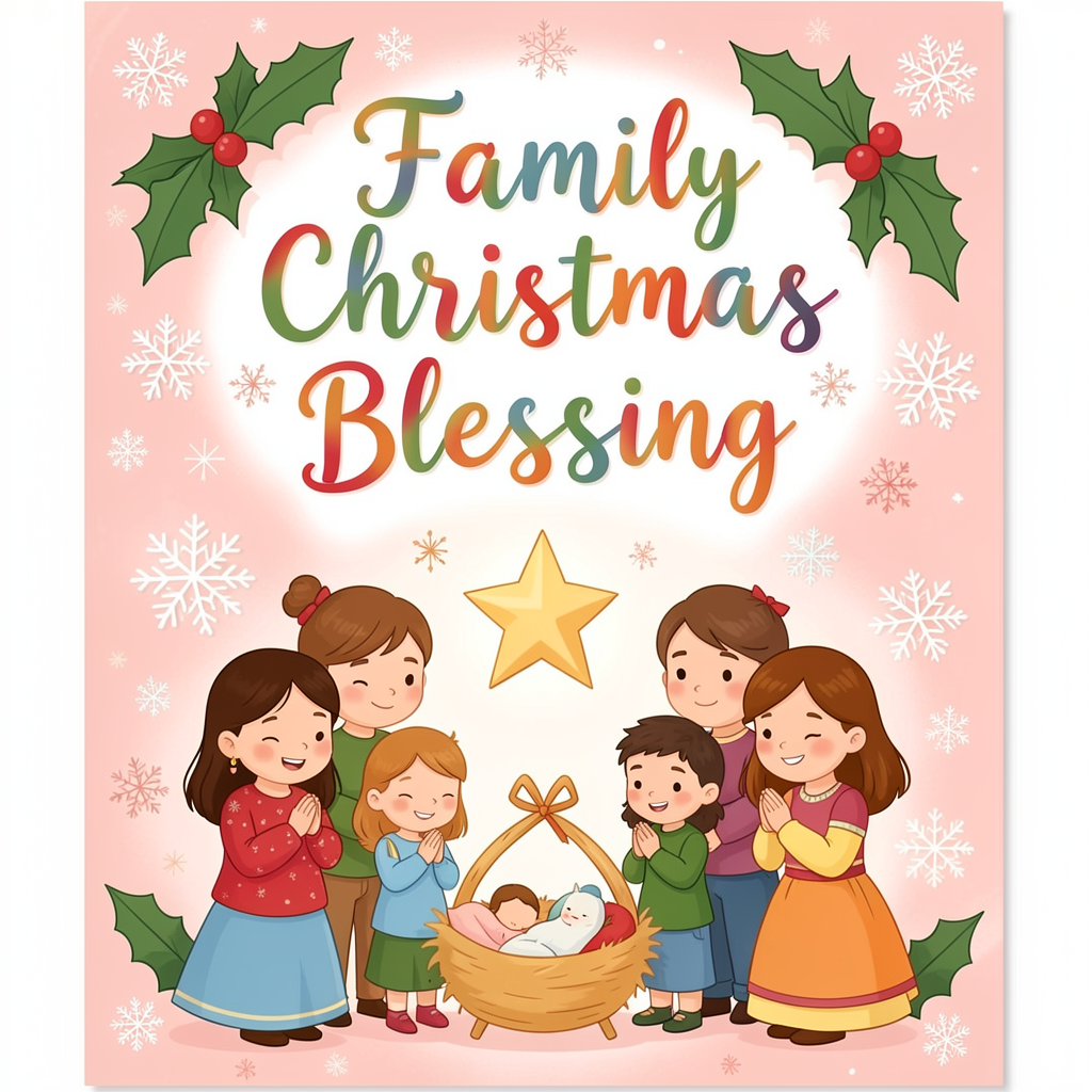 Family Christmas blessing printable