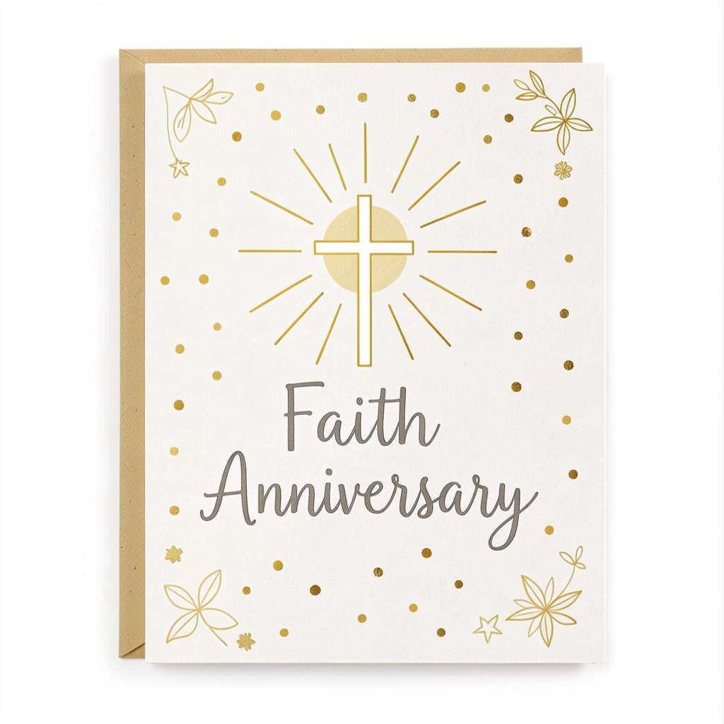 Faith anniversary card