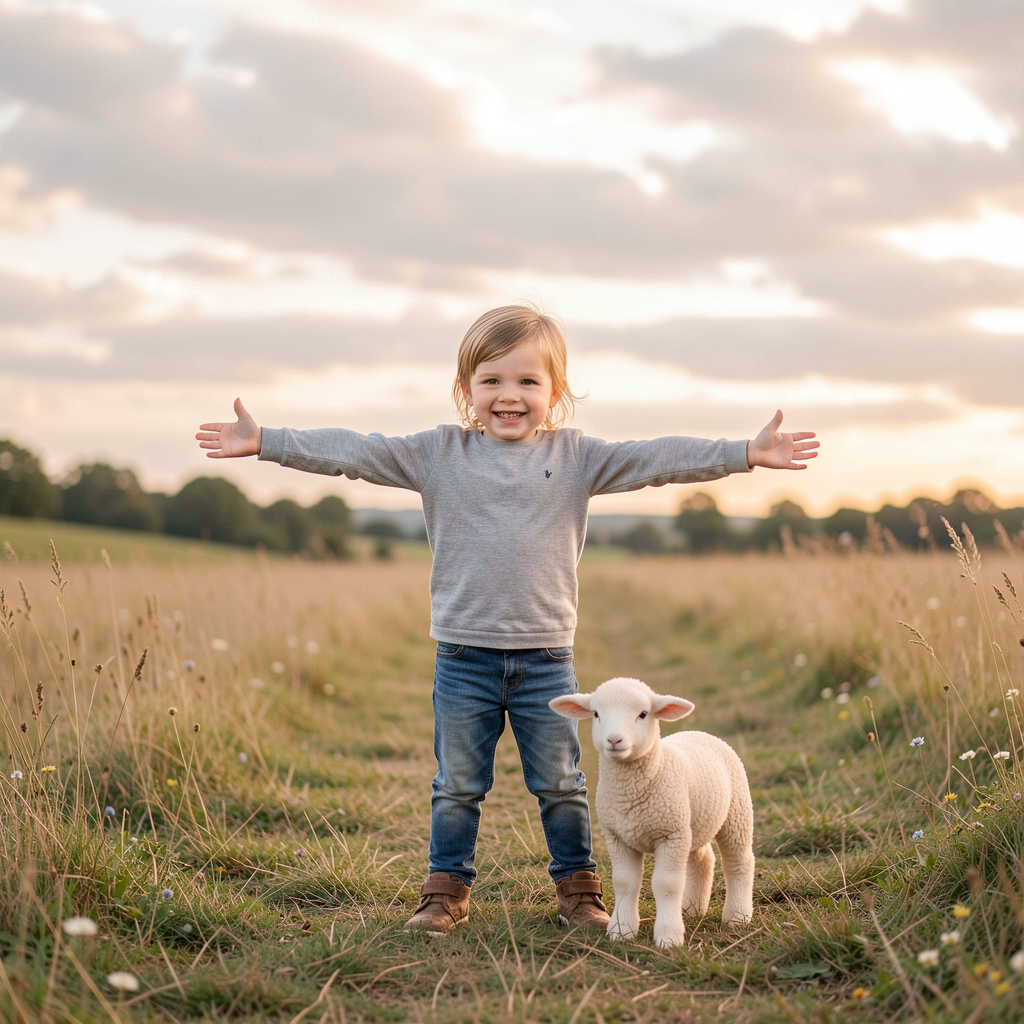 Child singing The Lord Is My Shepherd