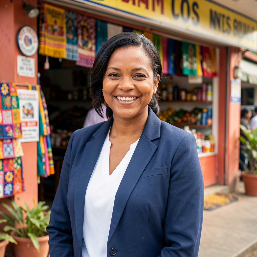 Customer testimonial portrait