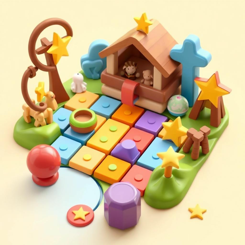 Playful Bible game illustration