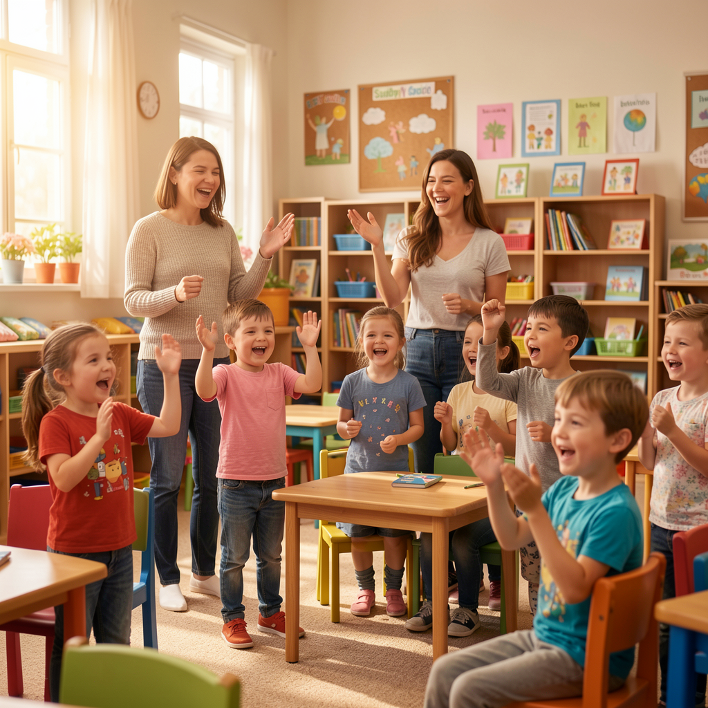 Children singing together
