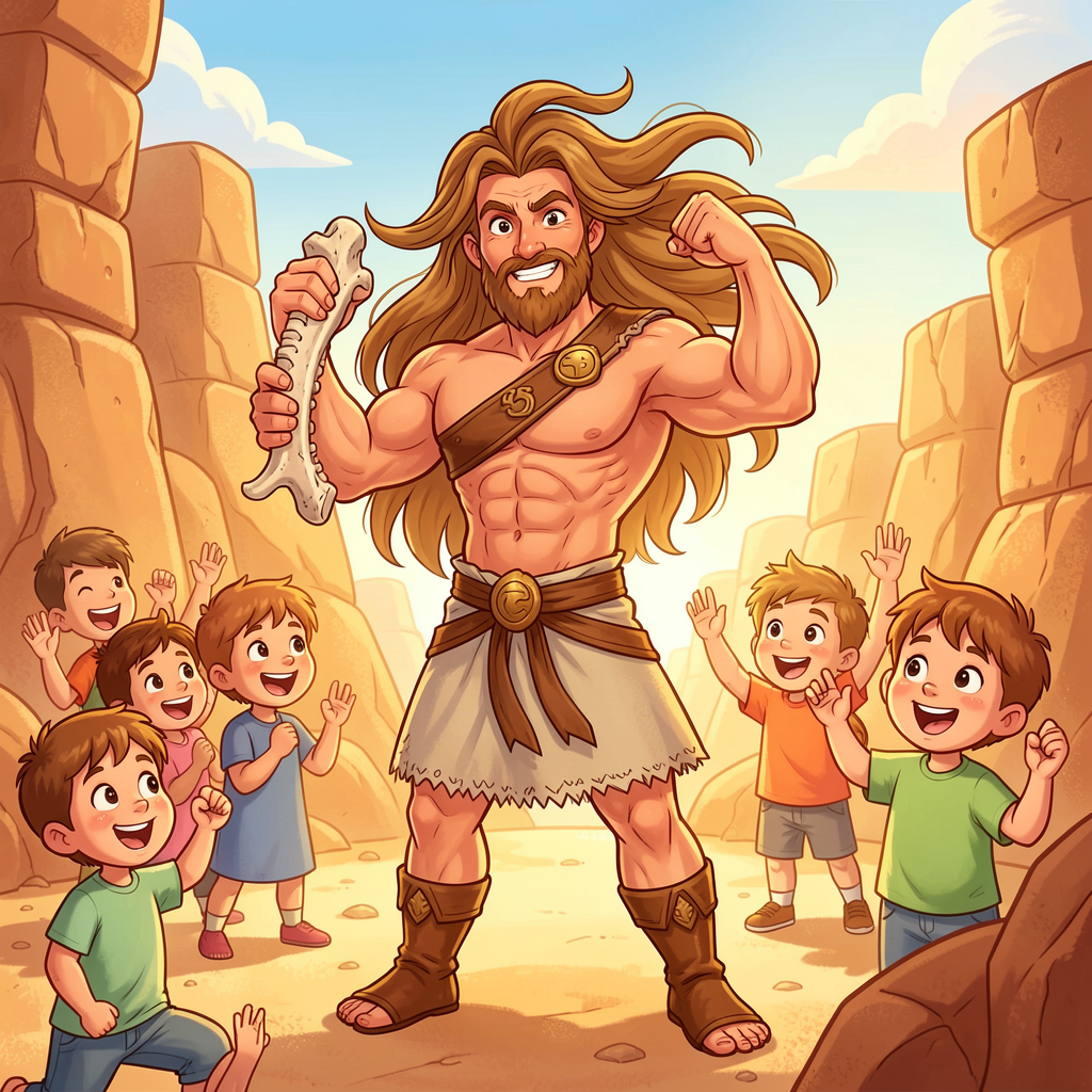 Samson strong cartoon
